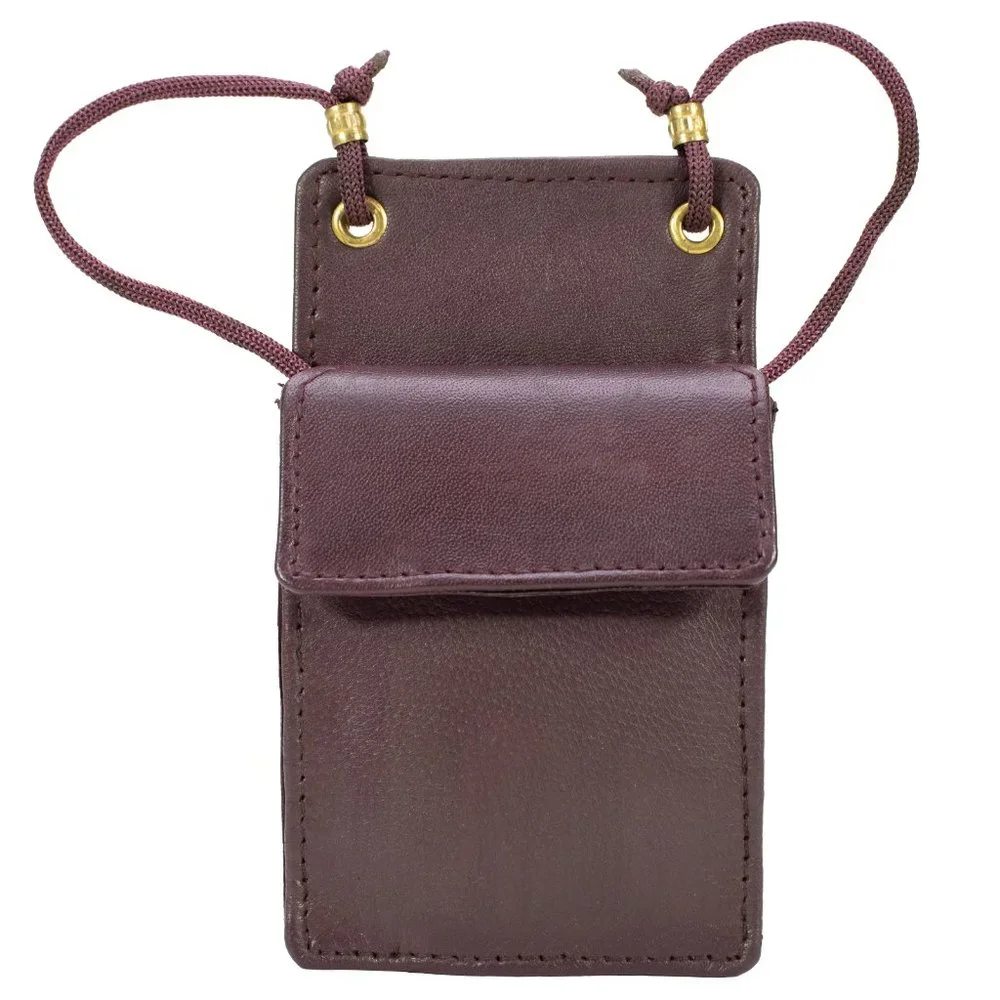 Genuine Leather ID Holder foe men/Women, ID Card Organizer for School, Office